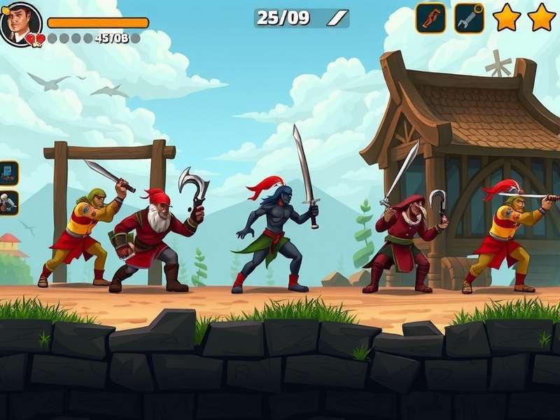 Purba Rammers Legend gameplay screenshot showing character combat